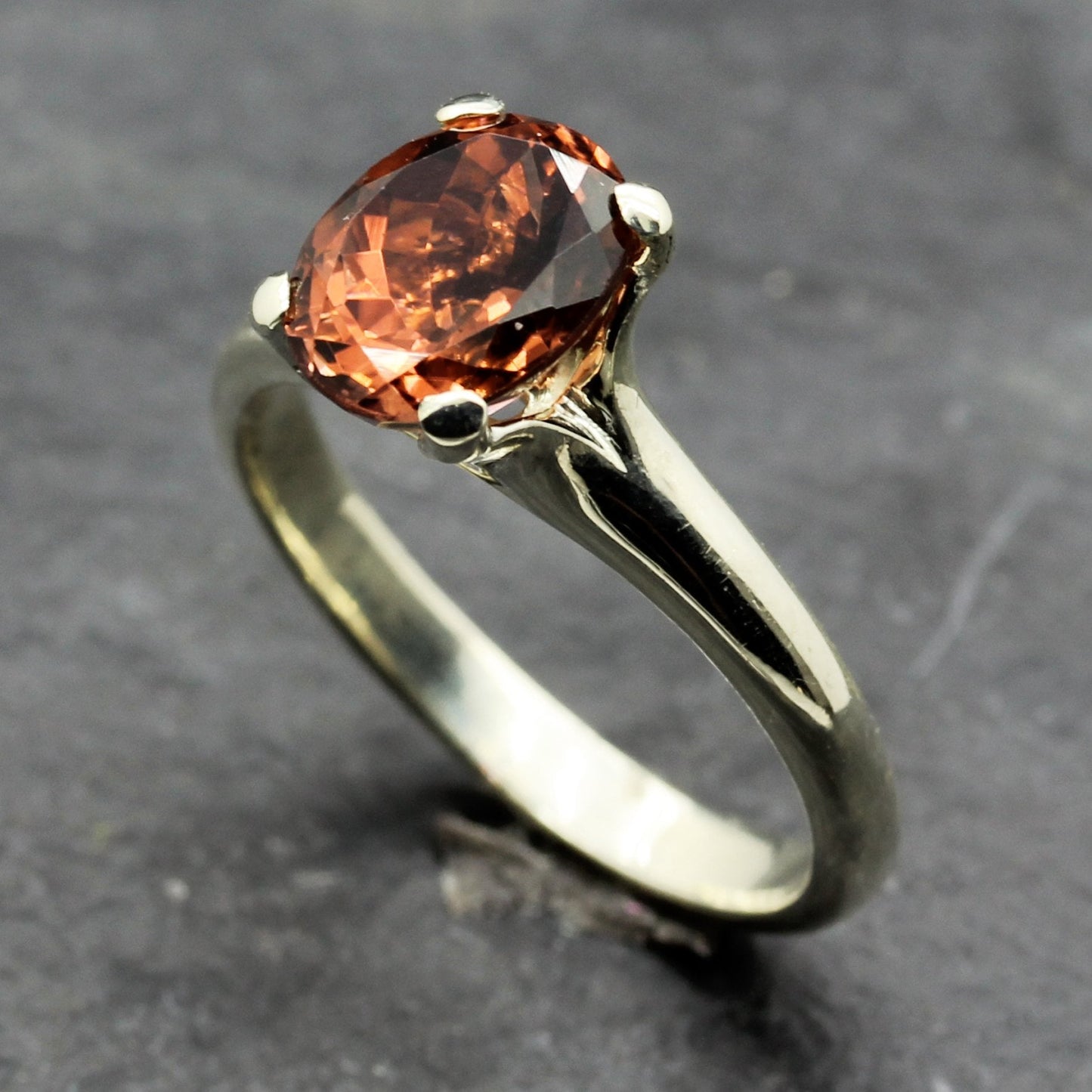JS Brown Tourmaline White Gold Cocktail Ring