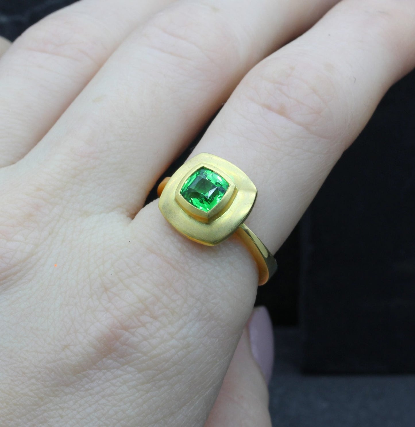 JS Tsavorite Garnet 'Crystalo' Ring