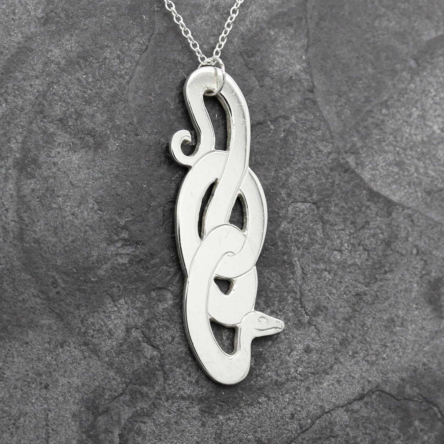 Snake Animal Pendant Sterling Silver
