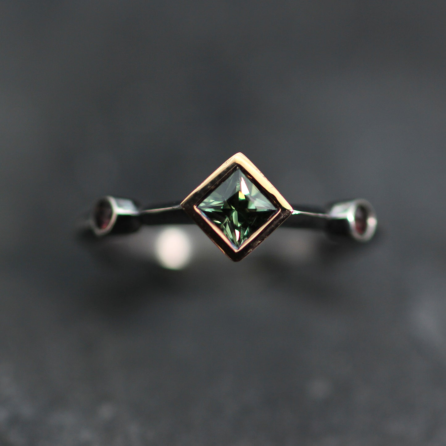 KS 18ct RoseGold, Silver and Sapphire ring