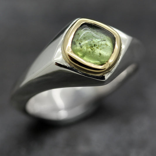 JS Abbey Ring 'Mini' Pale Green Tourmaline
