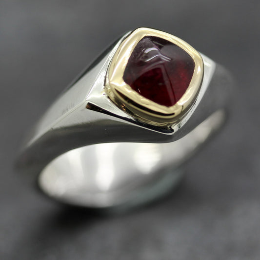 JS Abbey Ring 'Mini' Red Tourmaline