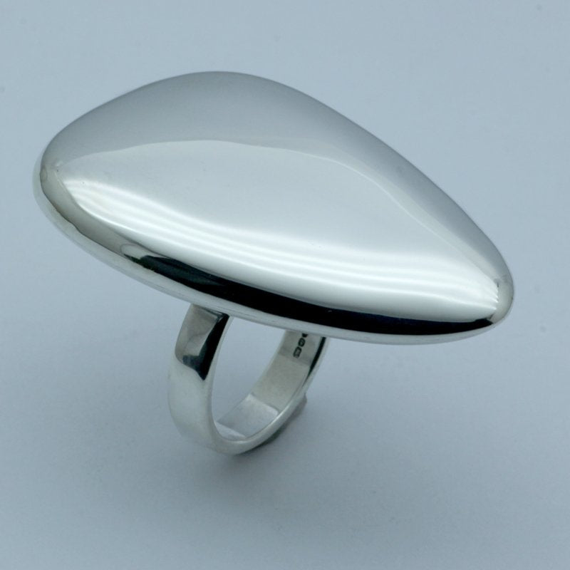 JS Maxi Pebble Ring Large Silver