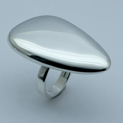 JS Maxi Pebble Ring Large Silver