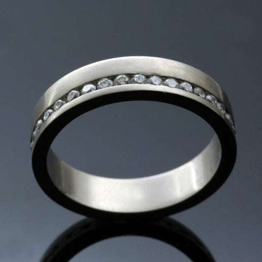 ROUND BRILLIANT 1.5MM DIAMONDS CHANNEL SET IN 18CT WHITE GOLD